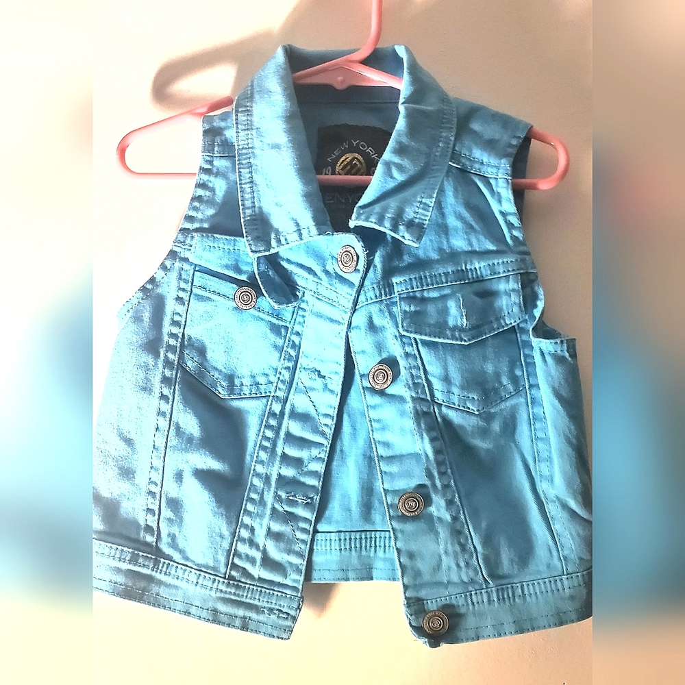 Jordache Bright Blue Jean Vest